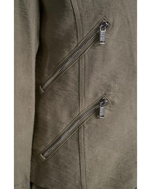 DKNY Multicolor Crinkle Moto Jacket