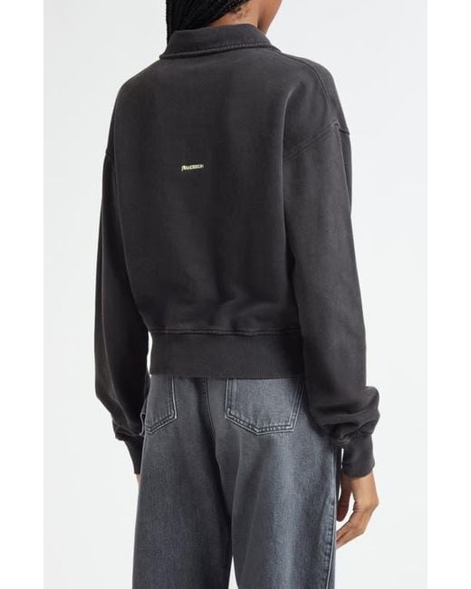 J.W. Anderson Black Cotton French Terry Polo Sweatshirt
