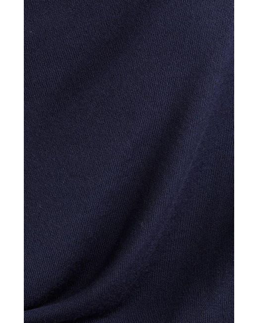 Ramy Brook Blue Chance Wool Off The Shoulder Sweater