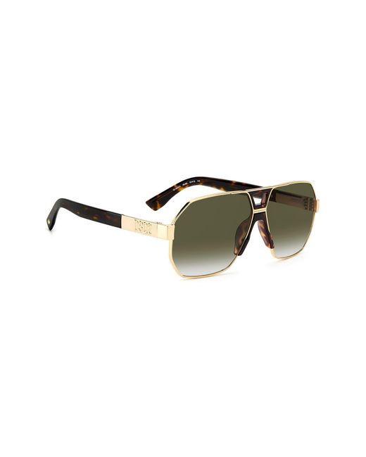 DSquared² Green 63mm Aviator Sunglasses for men