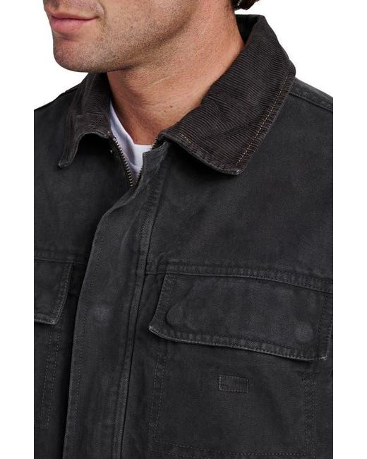 Quiksilver Black Waterman Refugio Cotton Canvas Jacket for men