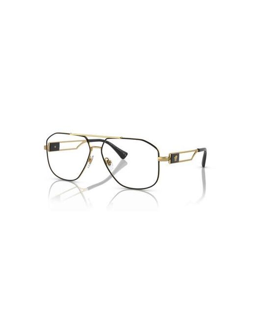 Versace Metallic 59Mm Pilot Optical Glasses for men