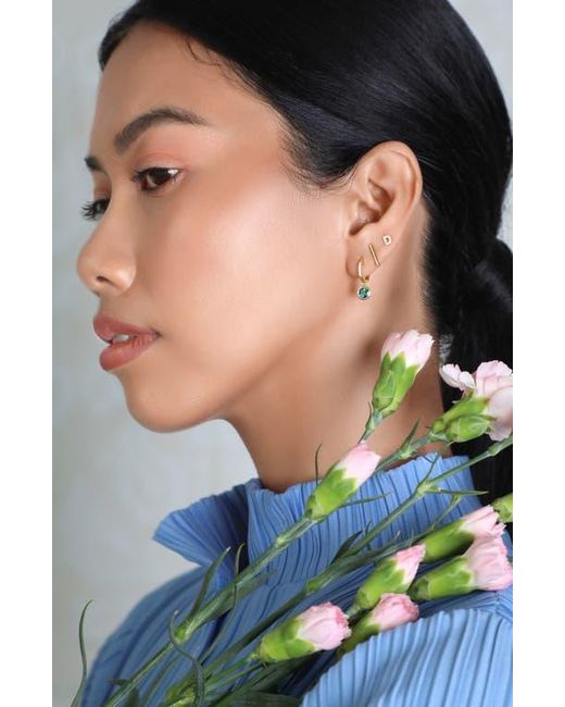 Bony Levy Metallic Icon Diamond Initial Single Stud Earring