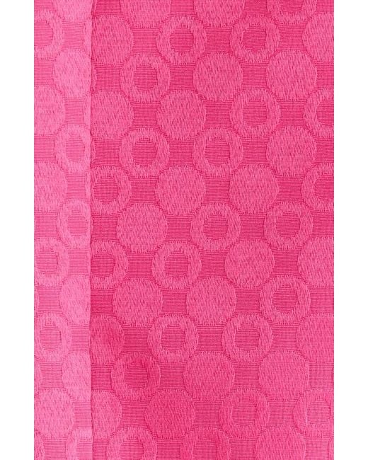Kasper Pink Jacquard Three-Button Jacket