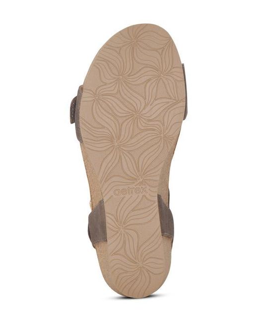 Aetrex Metallic Lexa Wedge Sandal