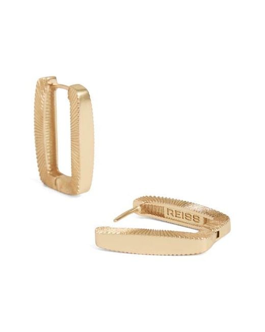 Reiss Metallic Grace Graphic Hoop Earrings