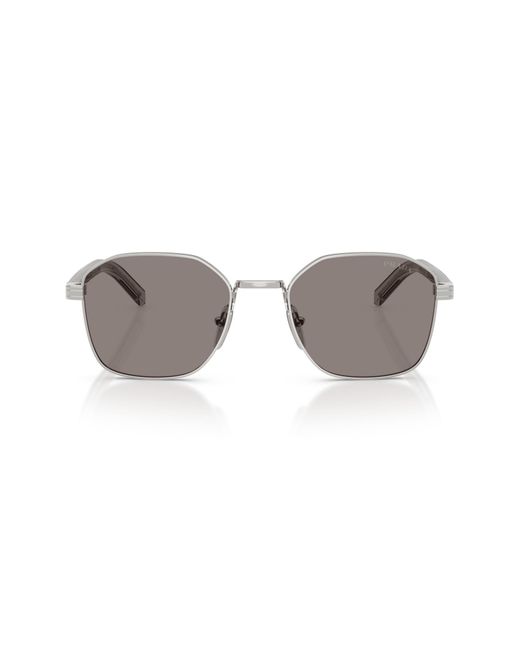 Prada Gray 53Mm Square Sunglasses for men