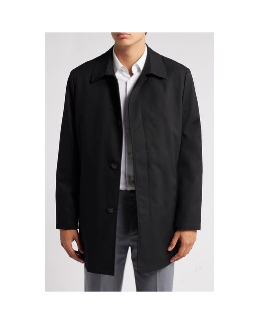 Hart Schaffner Marx Black Gilmore Water Resistant Raincoat With Removable Liner for men