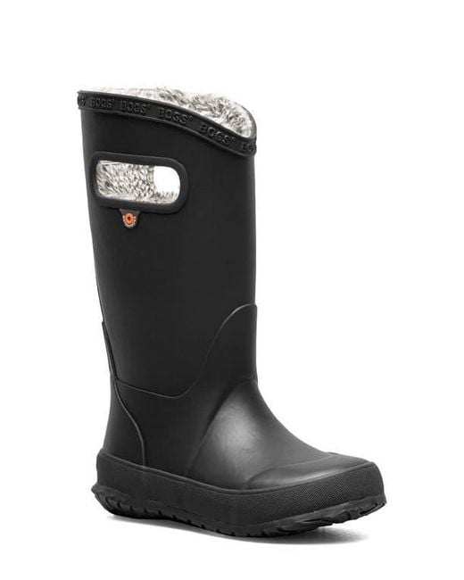 Bogs Black Plush Insulated Waterproof Rain Boot
