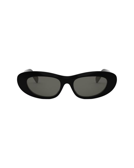 Céline Black Bold 3 Dot Rectangular Sunglasses