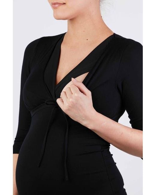 Cache Coeur Black Milk Maternity And Nursing Nightgown