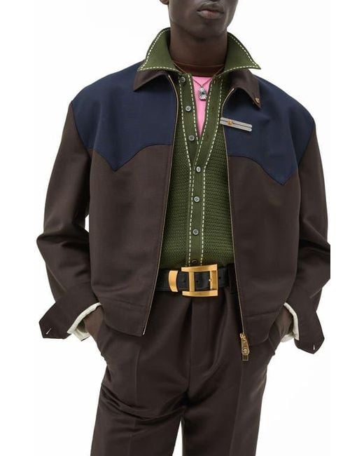 Versace Black Wool & Mohair Western Jacket for men