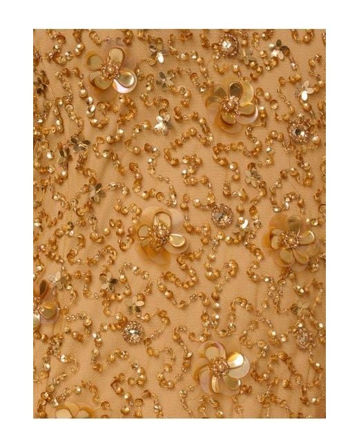 Adrianna Papell Multicolor Beaded Sleeveless Column Gown