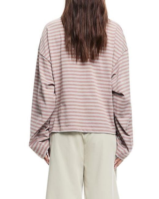Lioness Gray Bloom Stripe Top