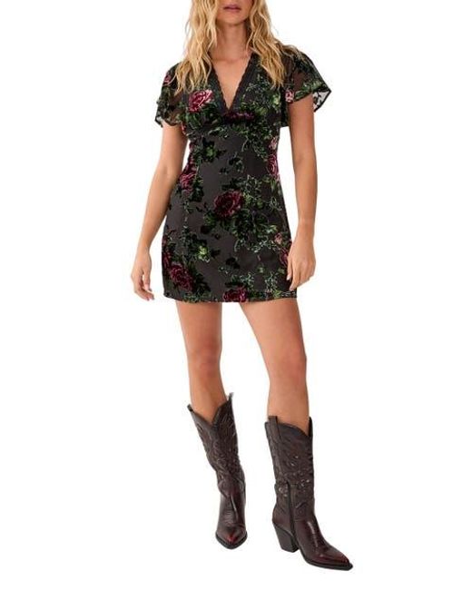 Nasty Gal Black Lace Trim Cut Out Mini Dress