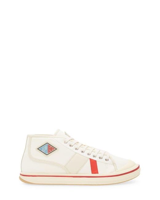 Bottega Veneta Pink Eliot Mixed Media Mid Top Sneaker for men