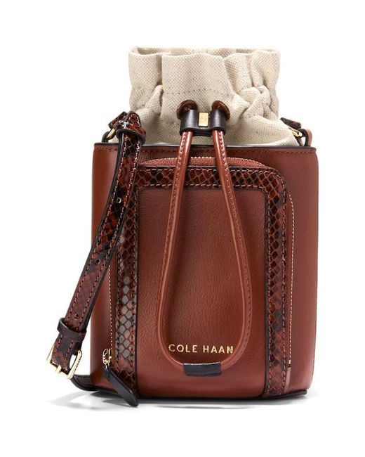 Cole Haan Brown Lydia Leather Phone Crossbody