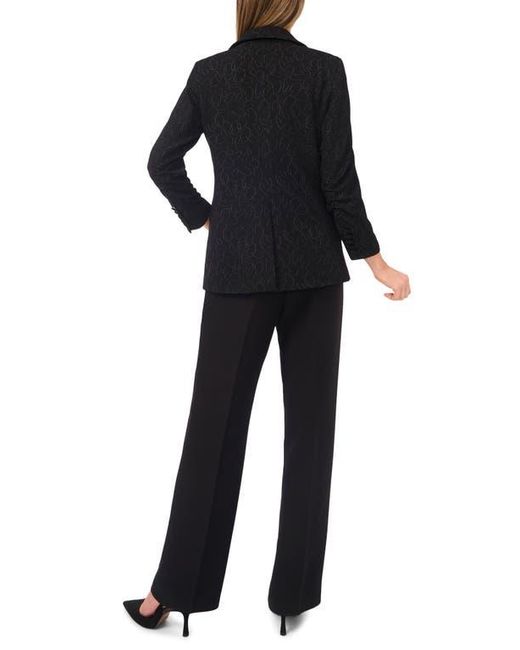 Halogen® Black Scribble Print Scrunch Sleeve Blazer