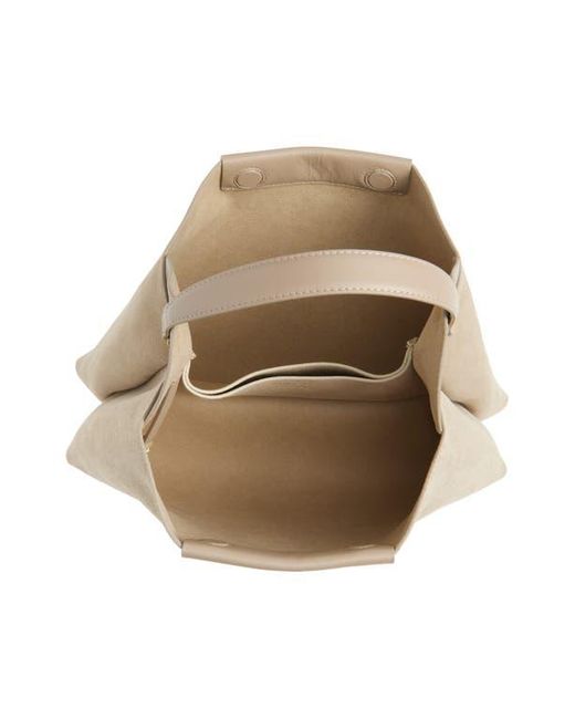 REE PROJECTS Natural Medium Elieze Suede Top Handle Bag
