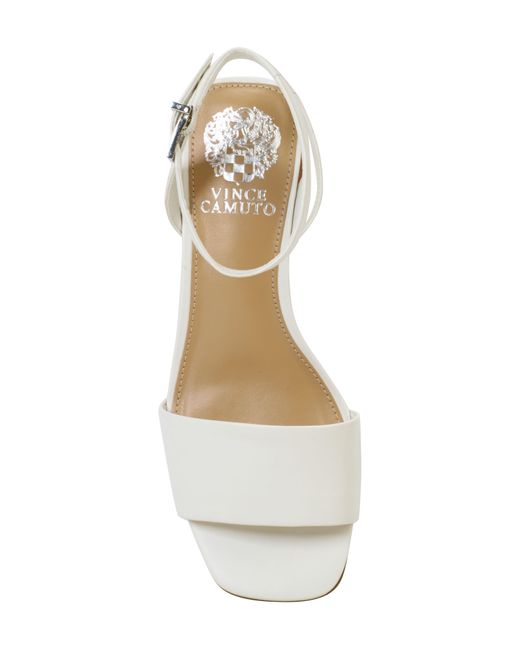 Vince Camuto White Carliss Ankle Strap Sandal