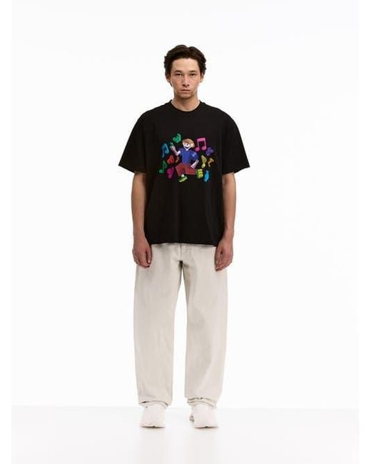 vowels Black 3D Tee for men