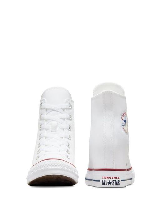 Converse White Chuck Taylor All Star Wedge Platform High Top Sneaker