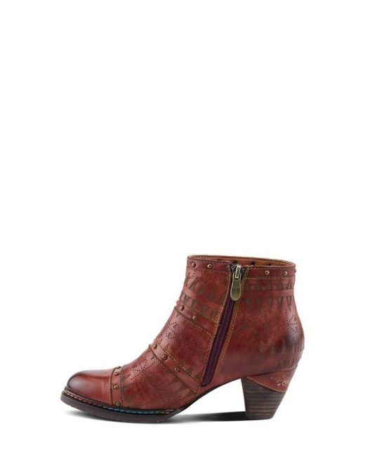 Spring Step Brown Niobe Cap Toe Bootie