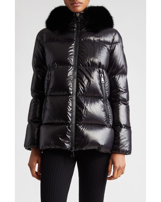 Short Down Jackets's Alicia Down Jacket With Removable Fur Trim