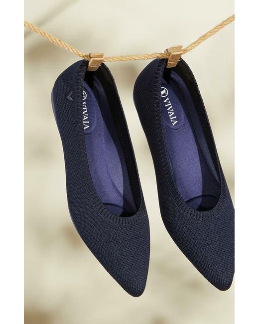 VIVAIA Blue Pointed-Toe Ballet Flats