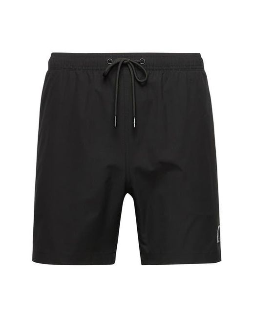 Psycho Bunny Black Palm View Hydrochromic Swim Trunks for men