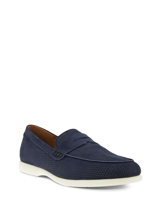 Ecco Citytray Lite Perforated Penny Loafer in Blue for Men | Lyst