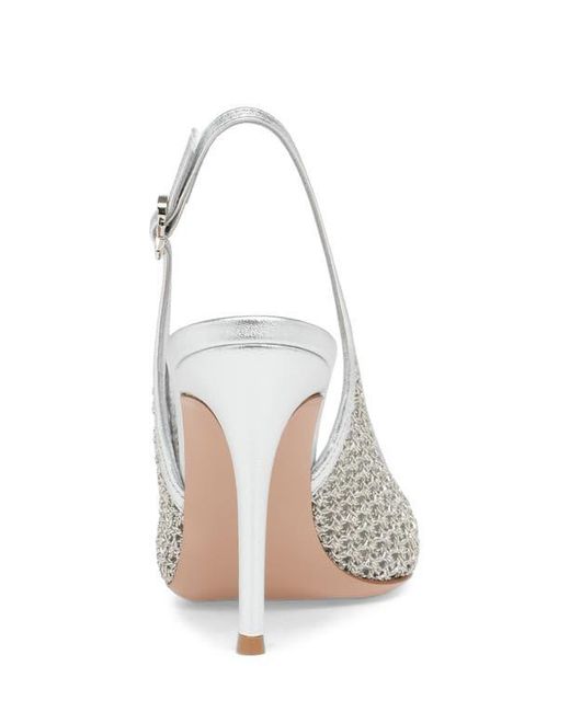 Gianvito Rossi White Nikki, Slingback