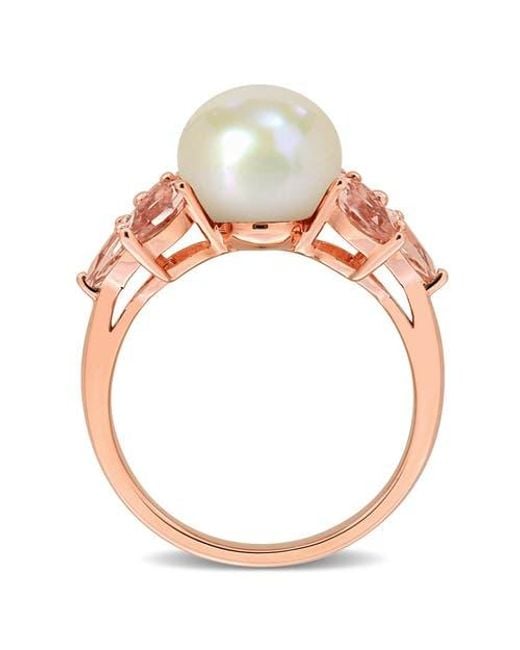 Julianna B Pink Cultured Pearl & Cocktail Ring 14K