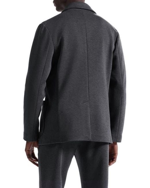 Bugatchi Black Soft Touch Heathered Knit Blazer for men