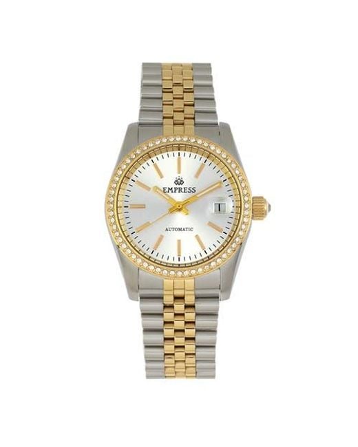 Empress Metallic Constance Automatic Bracelet Watch With Date