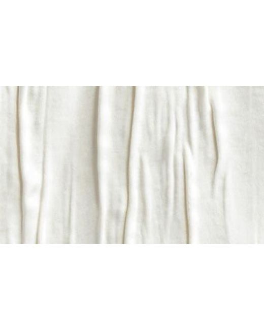 Brandon Maxwell White The Drew Deep V-Neck Satin Tank