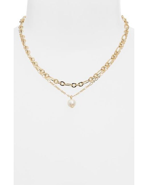 Kendra Scott White Ashton Layered Freshwater Pearl Pendant Necklace