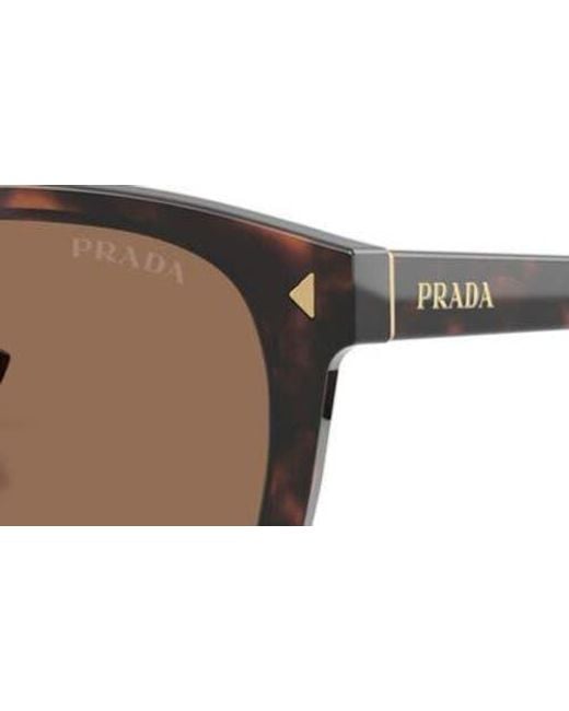 Prada Brown 53Mm Gradient Square Sunglasses