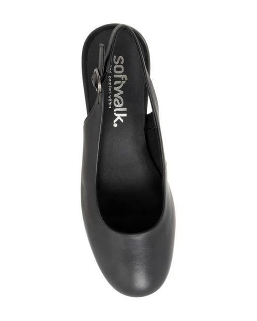 Softwalk® Black Largo Slingback Pump