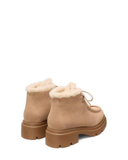 Stuart Weitzman Natural Hudson Genuine Shearling Lined Chukka Boot