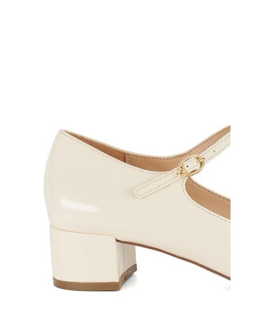 Dune Natural Believable T-Strap Pump