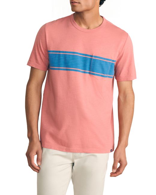 Faherty Brand Multicolor Surf Stripe Sunwashed T-shirt for men