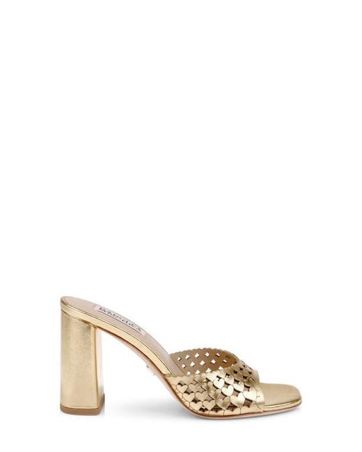 Badgley Mischka Metallic Omni Laser-Cut Heart Sandal