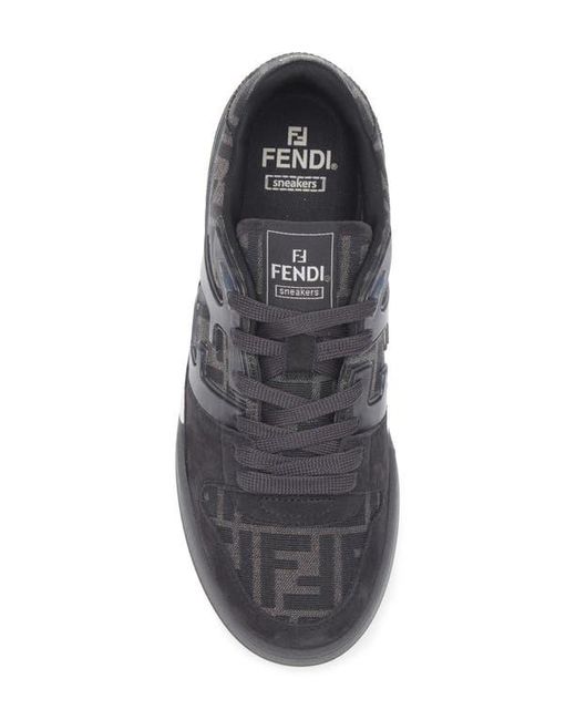 Fendi Gray Ff Match Sneaker for men