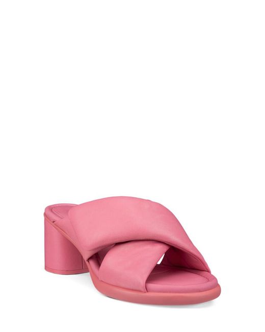 Ecco Pink Sculpted Lx Slide Sandal