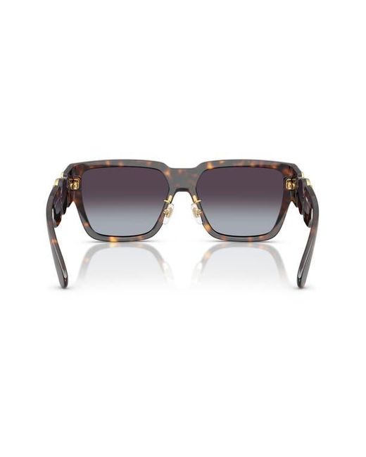 Versace Brown Biggie 57Mm Rectangular Sunglasses for men