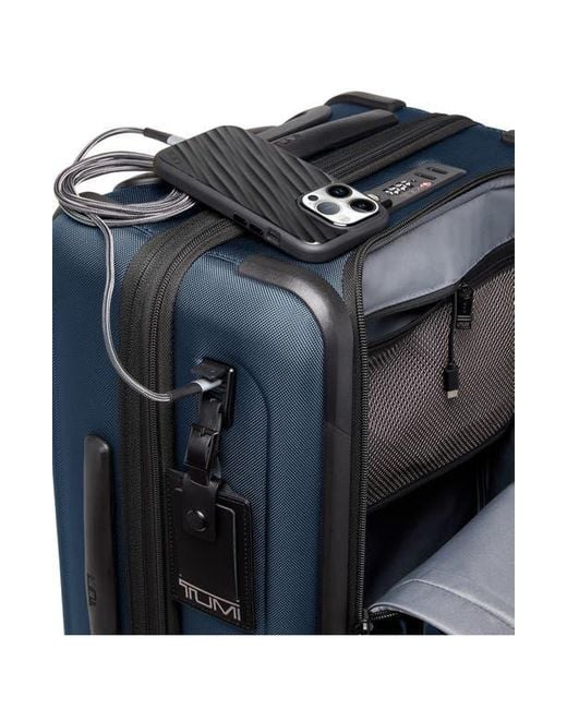 Tumi Blue Alpha International Carry-On Bag for men