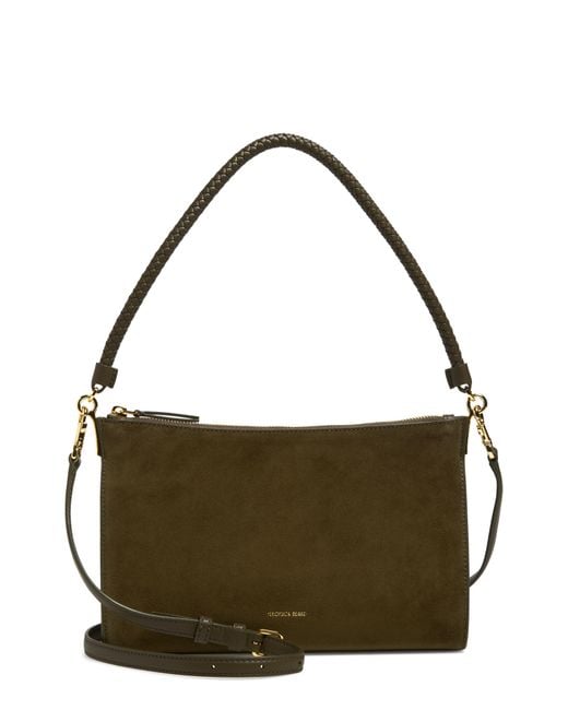 Veronica Beard Green Small Vida Leather Bag