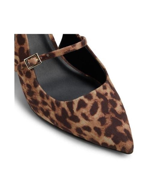 ALDO Brown Coquettte Slingback Pointed Toe Mary Jane Pump