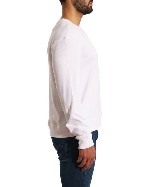 Jared Lang White Long Sleeve Cotton Rib T-shirt for men